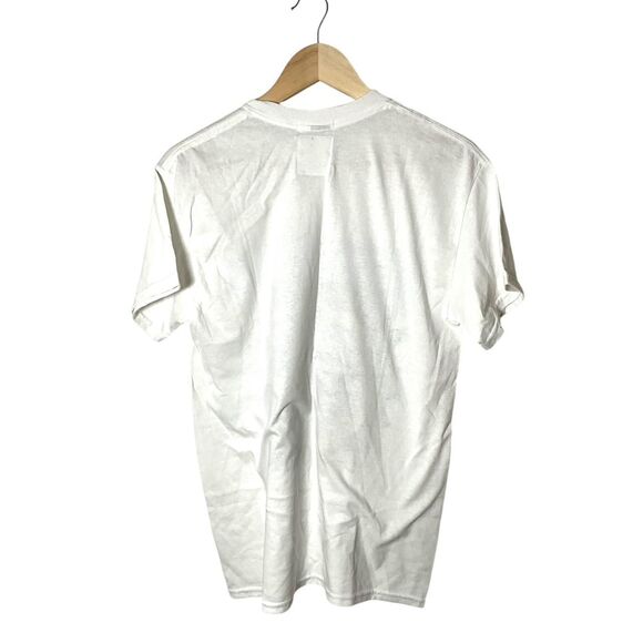 Petals and Peacocks Smile Sunflower Sublime White short sleeve T-shirt Medium - Picture 2 of 3